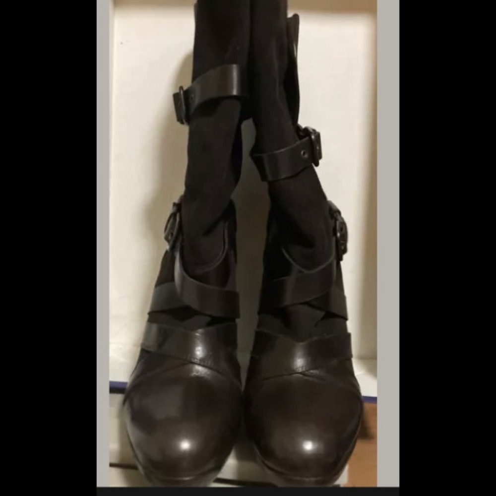 Stuart Weitzman Brown Cola Butter Calf Boots 6.5